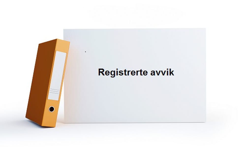 Ringperm og et hvitt ark med påskrift "registrerte avvik"